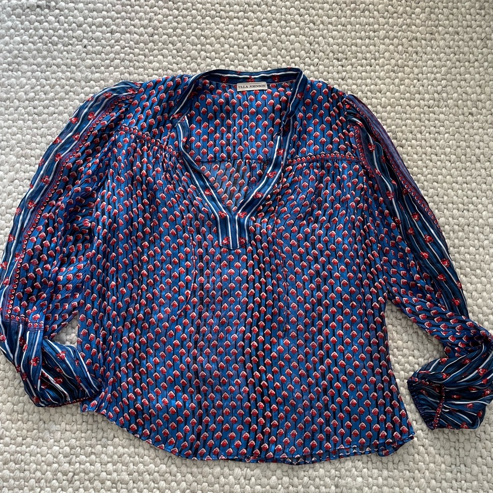 Ulla Johnson silk printed blouse